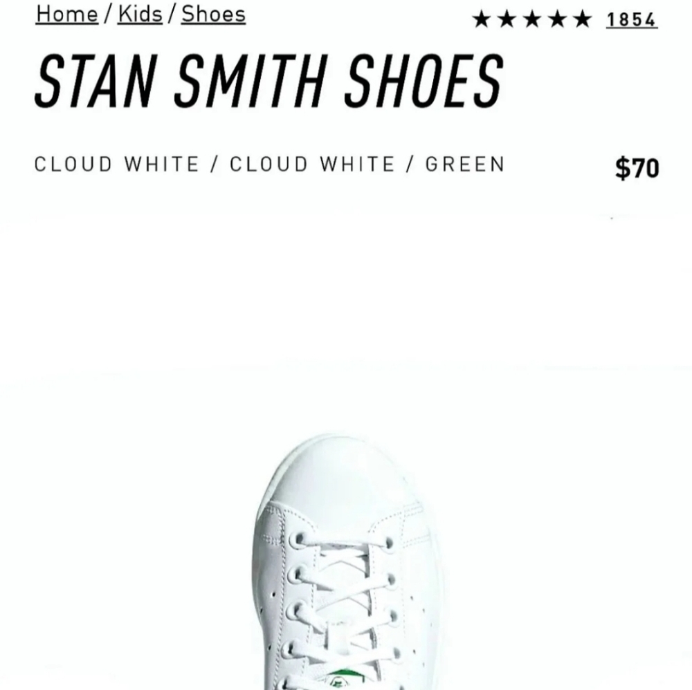 🆕️ NWT🎁 Adidas Stan Smith Youth Sz 3 Big Kid - Picture 12 of 13